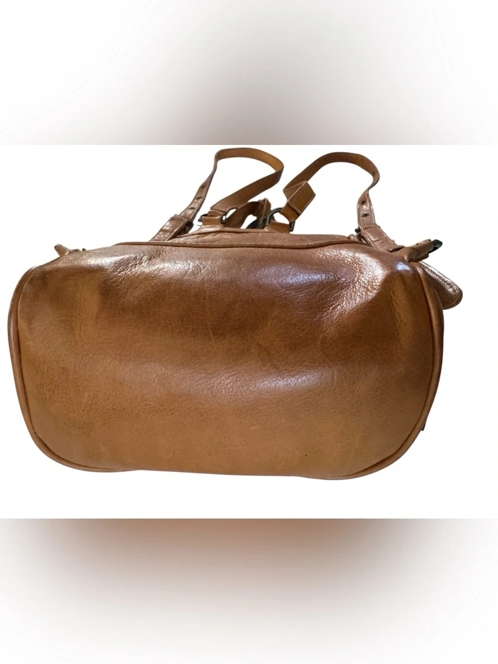 Wanderers Pozzuoli backpack + mini coin pouch tan leather excellent #NE252